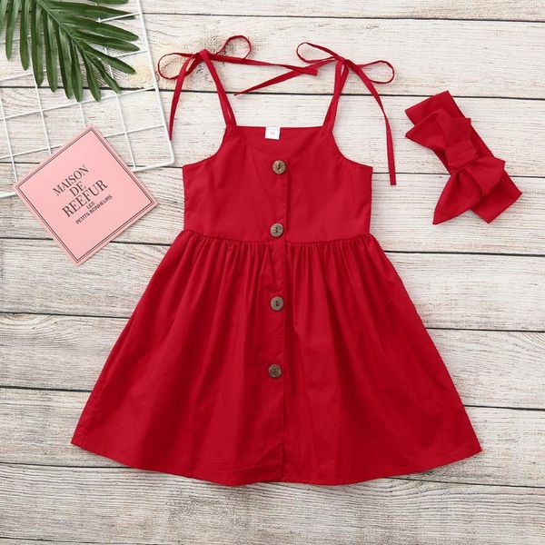 girl's dresses summer children's toddler baby girls kids sleeveless solid print dress+headbands outfits suspender dress born set, Red;yellow
girl's dresses summer children's toddler baby girls kids sleeveless solid print dress+headbands outfits suspender dress born set, Red;yellow