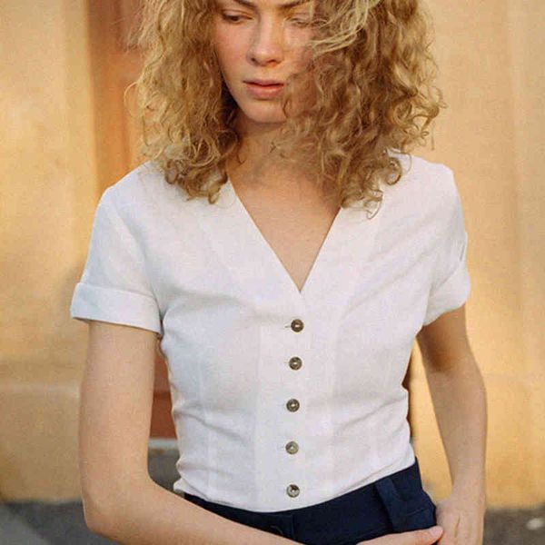 blouses vintage linen blouse women v neck short sleeve slim button up white chic retro office lady shirt shirts haut femme elegant
blouses vintage linen blouse women v neck short sleeve slim button up white chic retro office lady shirt shirts haut femme elegant