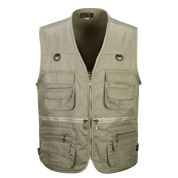 men cotton multi pocket vest summer male casual thin sleeveless jacket with many pockets mens pographer baggy waistcoat 211104, Black;white
men cotton multi pocket vest summer male casual thin sleeveless jacket with many pockets mens pographer baggy waistcoat 211104, Black;white