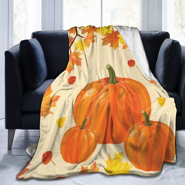 Flannel Twin Size Blanket Autumn Pumpkin Leaves Plush Warm Bed Blanket Soft Throw Blanket fits Couch Sofa 60x80 Microfiber
Flannel Twin Size Blanket Autumn Pumpkin Leaves Plush Warm Bed Blanket Soft Throw Blanket fits Couch Sofa 60x80 Microfiber