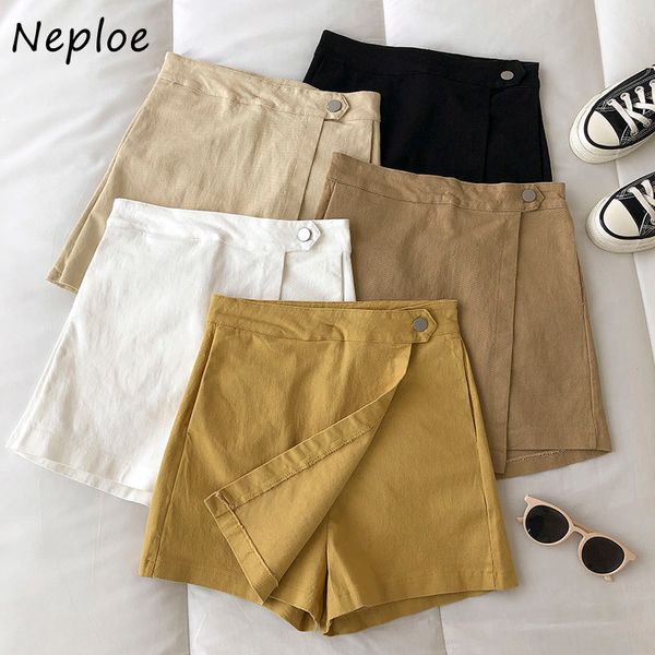 neploe high waist hip a line shorts women button design solid shorts feminino summer new outwear slim 210423, White;black
neploe high waist hip a line shorts women button design solid shorts feminino summer new outwear slim 210423, White;black