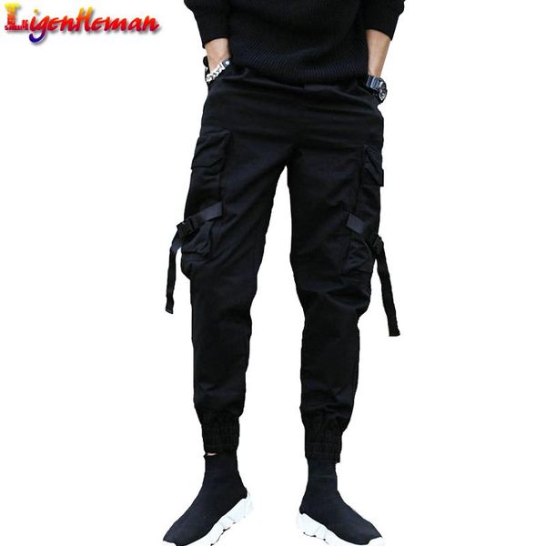 men's pants streetwear ribbons men black slim mens joggers side-pockets cotton man trousers hip hop
men's pants streetwear ribbons men black slim mens joggers side-pockets cotton man trousers hip hop