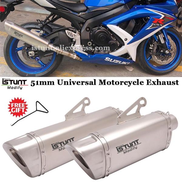 motorcycle exhaust system 51mm universal muffler modified escape moto stainless steel pipe for mt10 zx6r r1 cbr1000r r6 gsxr 600 750
motorcycle exhaust system 51mm universal muffler modified escape moto stainless steel pipe for mt10 zx6r r1 cbr1000r r6 gsxr 600 750