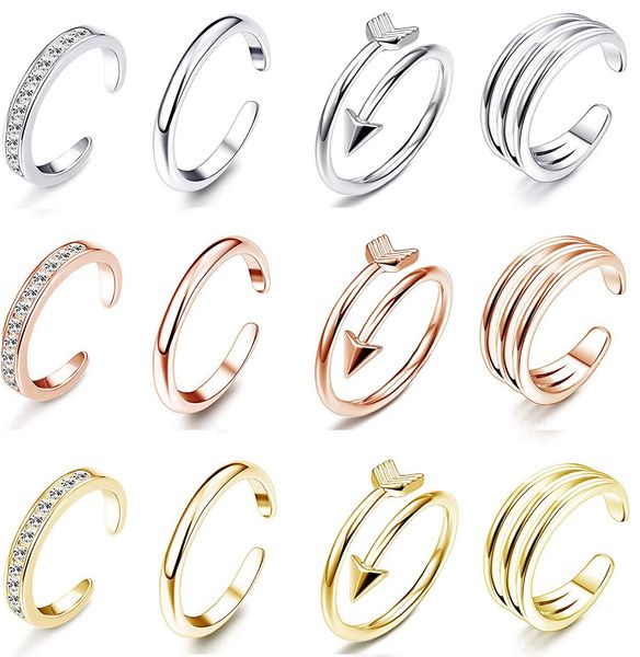 a variety of women's summer beach foot ring and tail ring adjustable ring set 12pcs, Silver
a variety of women's summer beach foot ring and tail ring adjustable ring set 12pcs, Silver