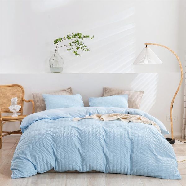 bedding sets cover 100% polyester seersucker soft comforter solid 3pcs with pillowcase duvet set
bedding sets cover 100% polyester seersucker soft comforter solid 3pcs with pillowcase duvet set
