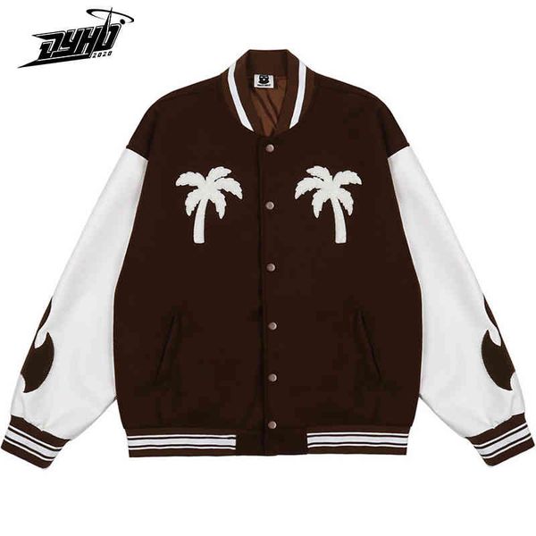 mens hip hop varsity palm tree embroid 2021 winter strewear fashion bomber brown baseball et, Black
mens hip hop varsity palm tree embroid 2021 winter strewear fashion bomber brown baseball et, Black