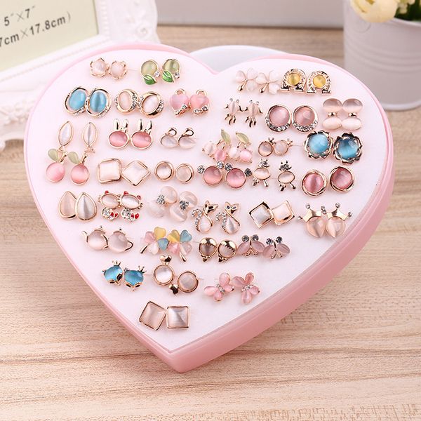 personalized exquisite trinket set earrings color preserved cat's eye earrings 2 jewelry box 36 pairs, Golden
personalized exquisite trinket set earrings color preserved cat's eye earrings 2 jewelry box 36 pairs, Golden