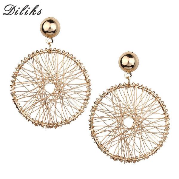dangle & chandelier diliks metal wire winding round drop earrings for women fashion statement earring pendientes brincos handmade jewelry, Silver
dangle & chandelier diliks metal wire winding round drop earrings for women fashion statement earring pendientes brincos handmade jewelry, Silver