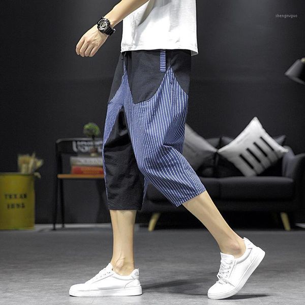 men's pants summer casual wild cotton and linen loose korean style trend nine-point straight trousers, Black
men's pants summer casual wild cotton and linen loose korean style trend nine-point straight trousers, Black