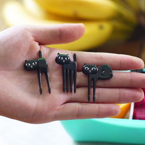 novelty plastic cartoon animals black cat shape fruit fork picks set for party cake dessert bento kitchen accessories forks
novelty plastic cartoon animals black cat shape fruit fork picks set for party cake dessert bento kitchen accessories forks
