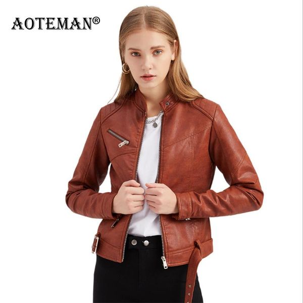 women's jackets motorcycle pu jacket faux leather belt spring autumn sportswear street short lady, Black;brown
women's jackets motorcycle pu jacket faux leather belt spring autumn sportswear street short lady, Black;brown