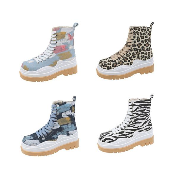 denim hole lace up martin boots women's 2021 fall thick soled motorcycle boot leopard high canvas shoes/ dlj80207, Black
denim hole lace up martin boots women's 2021 fall thick soled motorcycle boot leopard high canvas shoes/ dlj80207, Black