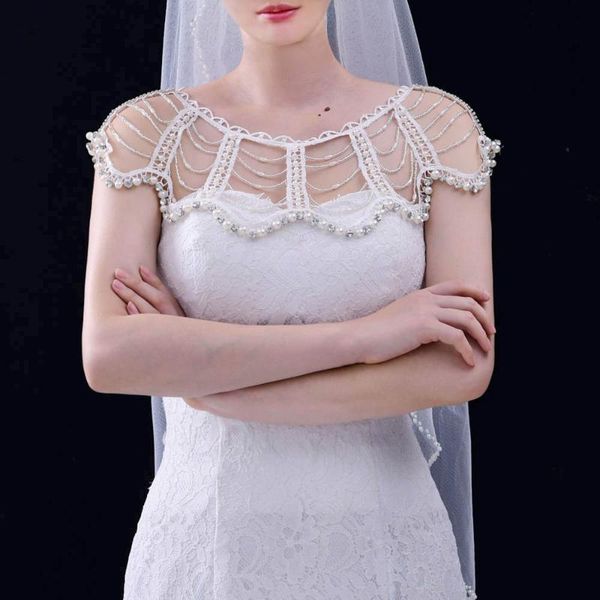 wraps & jackets bridal jacket mesh appliqued pearls wedding shawl bling diamonds cloak handmade beads cape for strapless dress, White
wraps & jackets bridal jacket mesh appliqued pearls wedding shawl bling diamonds cloak handmade beads cape for strapless dress, White