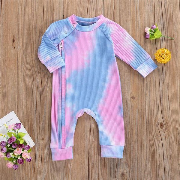jumpsuits 0-24m born baby girl boy tie dye romper fashion zipper long sleeve colorful jumpsuit spring fall clothing ribbed outfits, Blue
jumpsuits 0-24m born baby girl boy tie dye romper fashion zipper long sleeve colorful jumpsuit spring fall clothing ribbed outfits, Blue