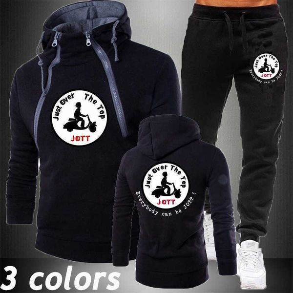2021 autumn and winter fashion men's tracksuit double chain hooded sweater + pants jott print design clothes, Black
2021 autumn and winter fashion men's tracksuit double chain hooded sweater + pants jott print design clothes, Black