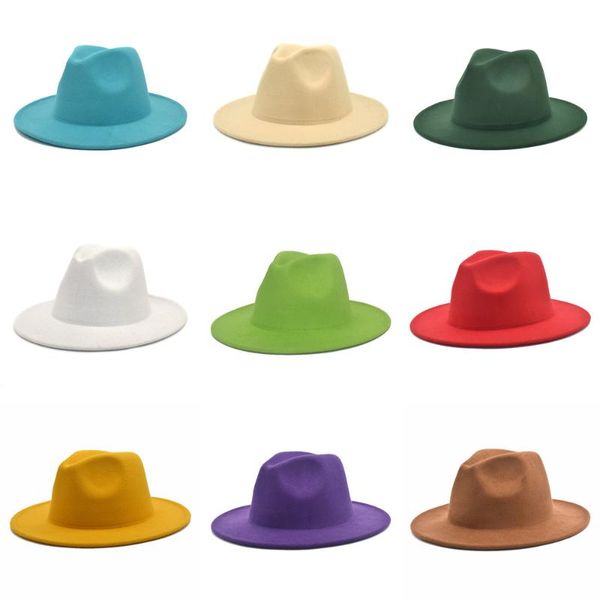 wide brim hats fedora women men ribbon band belt classic beige white felted hat british elegant fascinator winter, Blue;gray
wide brim hats fedora women men ribbon band belt classic beige white felted hat british elegant fascinator winter, Blue;gray