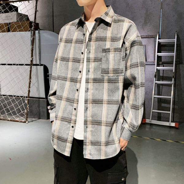 men's long sved spring new casual shirt youth loose cardigan men's straight, White;black
men's long sved spring new casual shirt youth loose cardigan men's straight, White;black