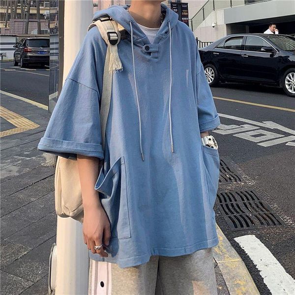 men's hoodies & sweatshirts japanese lazy style big pocket hooded short-sleeved for men women loose couples jackets summer sweatshirt, Black
men's hoodies & sweatshirts japanese lazy style big pocket hooded short-sleeved for men women loose couples jackets summer sweatshirt, Black
