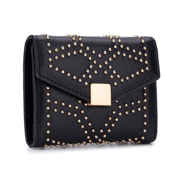 women's leather bottoming wallet short fashion lady's small live casual had coin bag wallets, Red;black
women's leather bottoming wallet short fashion lady's small live casual had coin bag wallets, Red;black