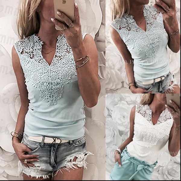 summer lace solid sleeveless casual womens shirts tank with v neck hollow back shirt regular size, White
summer lace solid sleeveless casual womens shirts tank with v neck hollow back shirt regular size, White
