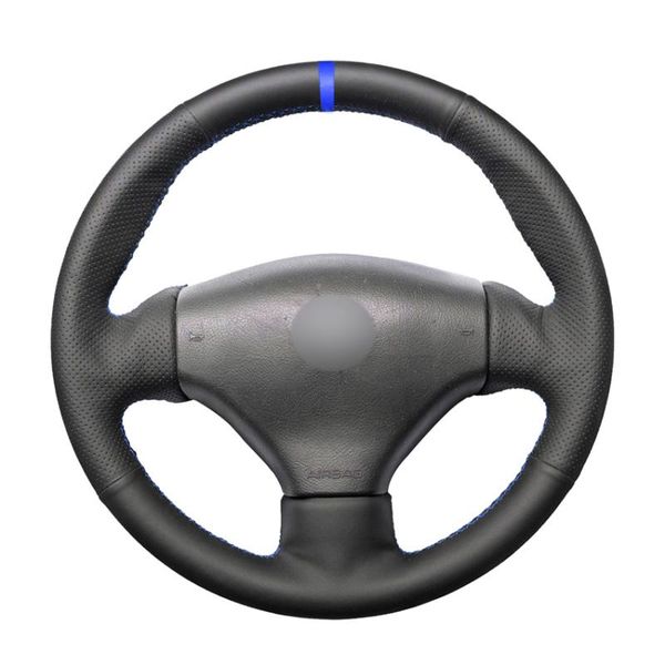 steering wheel covers black pu leather blue marker hand-stitched car cover for 206 1998-2005 sw 2003-2005 cc 2004 2005
steering wheel covers black pu leather blue marker hand-stitched car cover for 206 1998-2005 sw 2003-2005 cc 2004 2005