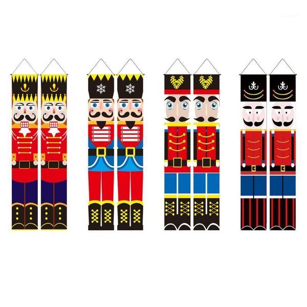 christmas decorations 2pcs banner nutcracker red couplets f 
christmas decorations 2pcs banner nutcracker red couplets f