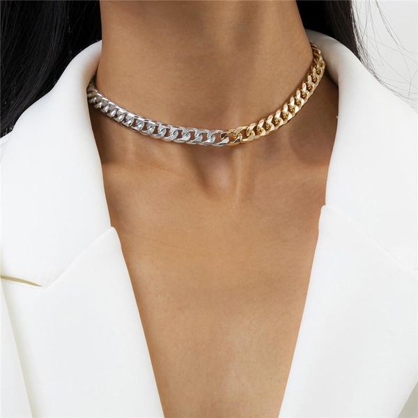 chains simple geometric cross chain necklace female punk hip-hop trend single-layer mixed color, Silver
chains simple geometric cross chain necklace female punk hip-hop trend single-layer mixed color, Silver