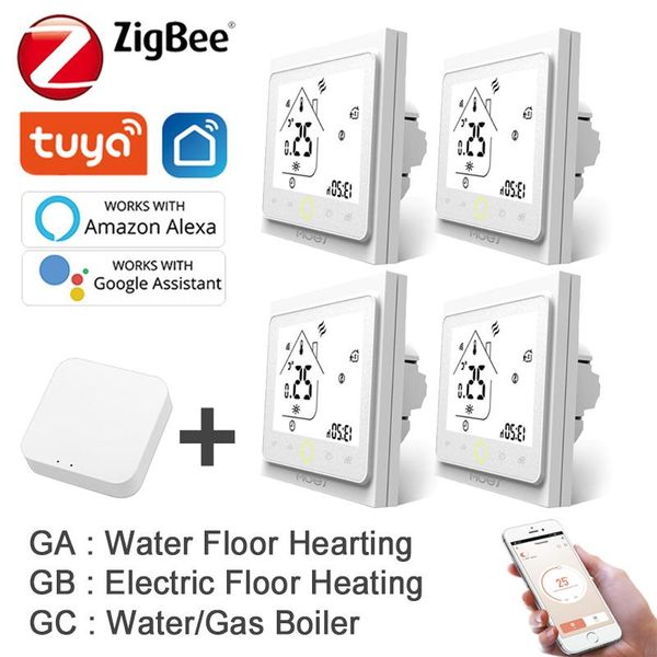 smart home control thermostat temperature controller via zigbee hub water/electric floor heating water/gas boiler work with alexa google
smart home control thermostat temperature controller via zigbee hub water/electric floor heating water/gas boiler work with alexa google