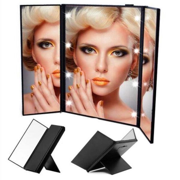 compact mirrors professional led touch screen cosmetic mirror makeup 8led three sided folding adjustable desktop
compact mirrors professional led touch screen cosmetic mirror makeup 8led three sided folding adjustable desktop