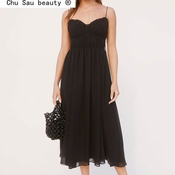 beach skirt female summer seaside vacation little black dress long backless dresses vintage chic 210514, Black;gray
beach skirt female summer seaside vacation little black dress long backless dresses vintage chic 210514, Black;gray