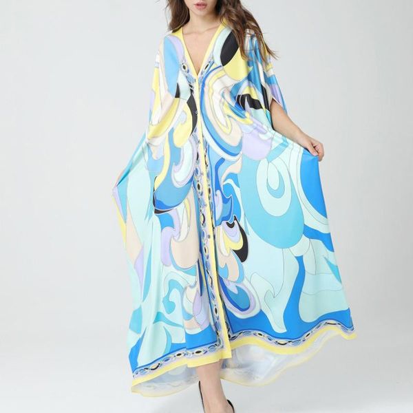 casual dresses 2021 summer kuwait designer loose maxi dress women printed boho vacation party floor long, Black;gray
casual dresses 2021 summer kuwait designer loose maxi dress women printed boho vacation party floor long, Black;gray