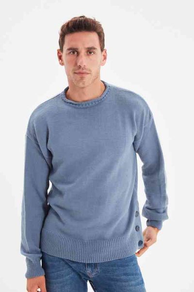 trendyol men oversize bicycle neck side button knitwear sweater tmnaw22kz0604, White;black
trendyol men oversize bicycle neck side button knitwear sweater tmnaw22kz0604, White;black