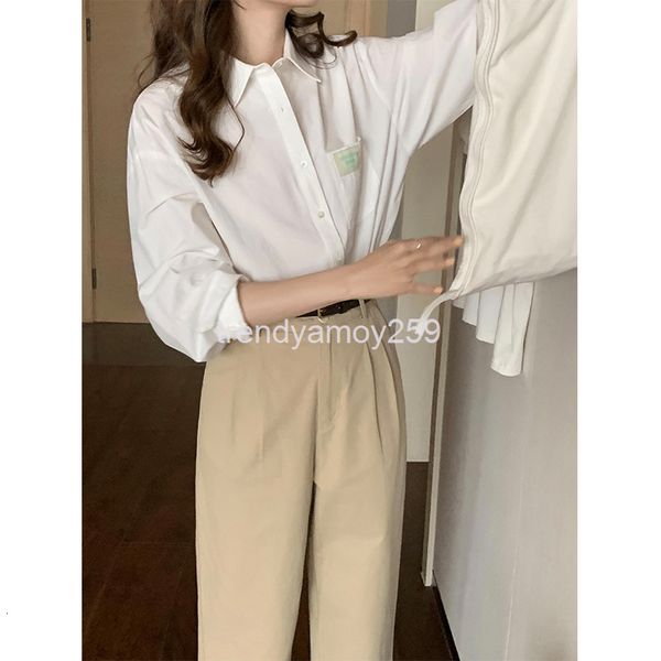 women's blouses & shirts design sense side pocket small label shirt women's spring long sleeve lapel loose 17030, White
women's blouses & shirts design sense side pocket small label shirt women's spring long sleeve lapel loose 17030, White