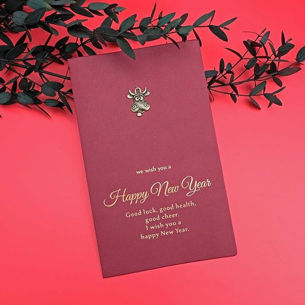 greeting cards 10pcs year of the ox card vintage metal red special paper bronzing year's
greeting cards 10pcs year of the ox card vintage metal red special paper bronzing year's