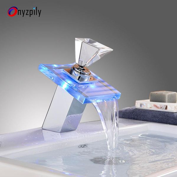 bathroom sink faucets led rgb colors basin faucet deck mount waterfall brass vessel mixer tap chrome finish
bathroom sink faucets led rgb colors basin faucet deck mount waterfall brass vessel mixer tap chrome finish