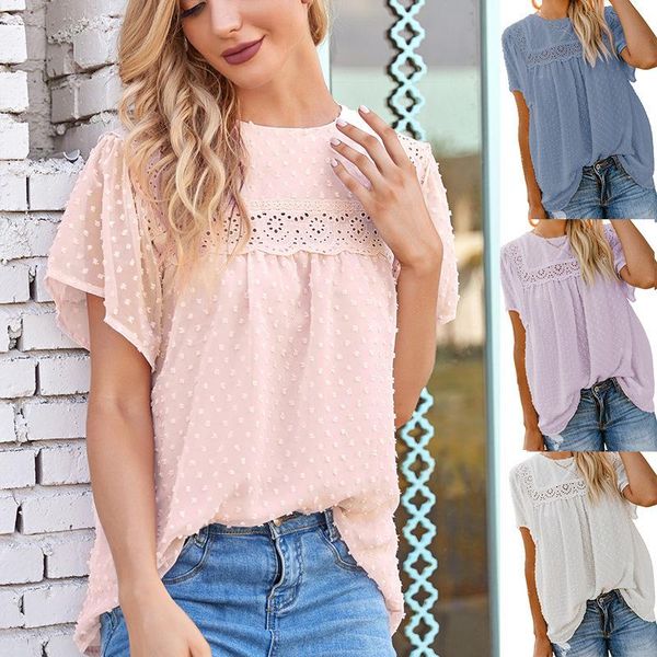 women's t-shirt balteral vintage 2021 fashion hollow out girls solid lace patchwork loose, White
women's t-shirt balteral vintage 2021 fashion hollow out girls solid lace patchwork loose, White