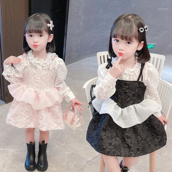 clothing sets baby suit dress autumn 2021 temperament korean fashion girl strap kids set for girls boutique outfits, White
clothing sets baby suit dress autumn 2021 temperament korean fashion girl strap kids set for girls boutique outfits, White