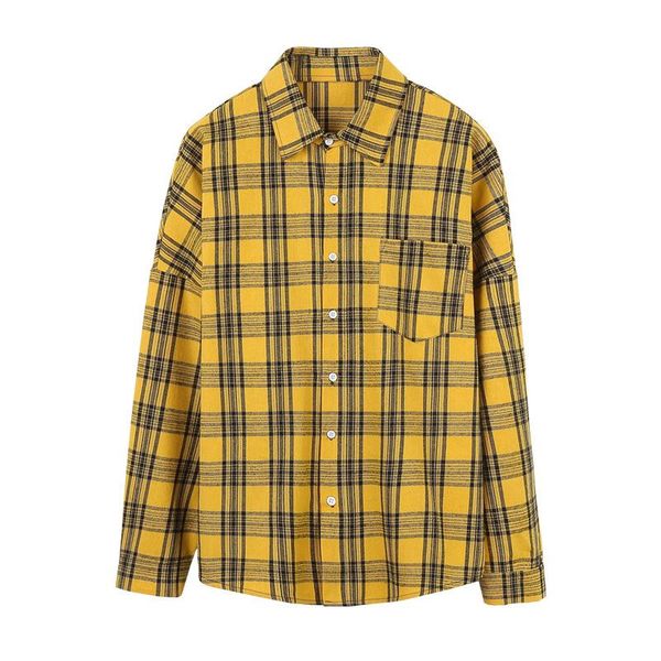 men's casual shirts 2021 spring shirt plaid harajuku bf wind student loose long-sleeved jacket, White;black
men's casual shirts 2021 spring shirt plaid harajuku bf wind student loose long-sleeved jacket, White;black