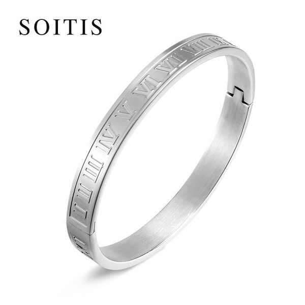 fashion simple design roma number women men bangle personalized jewelry sliver bracelets, Black
fashion simple design roma number women men bangle personalized jewelry sliver bracelets, Black