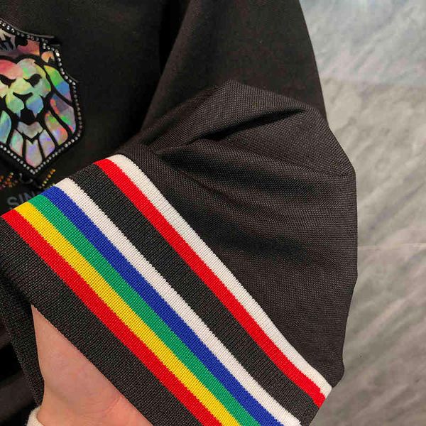 tee 2021 summer embroidered in breathable fashion polo, the short-sleeve collar rainbow stripe polo shirt, White;black
tee 2021 summer embroidered in breathable fashion polo, the short-sleeve collar rainbow stripe polo shirt, White;black