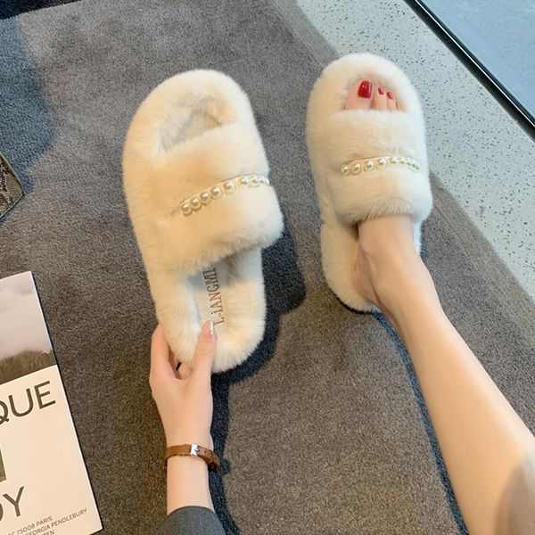 slippers fur shoes low woman's slides fashion plush 2021 flat massage soft luxury basic rome cotton fabric with short, Black
slippers fur shoes low woman's slides fashion plush 2021 flat massage soft luxury basic rome cotton fabric with short, Black
