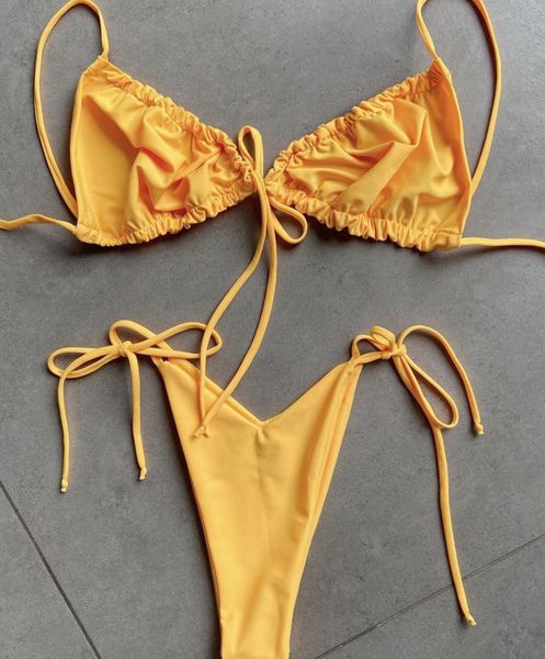 2021 new sling ruches micro bikini ties front mini bikinis set biquinis 2 pcs swimsuit women bathing suits swimby air
2021 new sling ruches micro bikini ties front mini bikinis set biquinis 2 pcs swimsuit women bathing suits swimby air