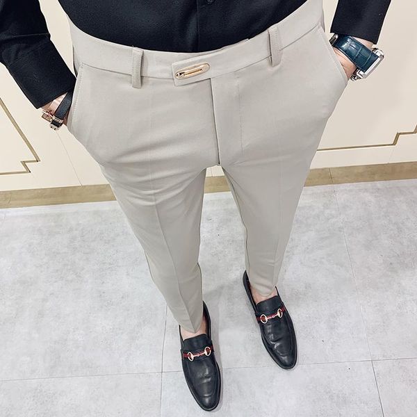 men's suits & blazers casual slim fit mens dress pants streetwear full length suit men 34 gentlemen office trousers all match, White;black
men's suits & blazers casual slim fit mens dress pants streetwear full length suit men 34 gentlemen office trousers all match, White;black