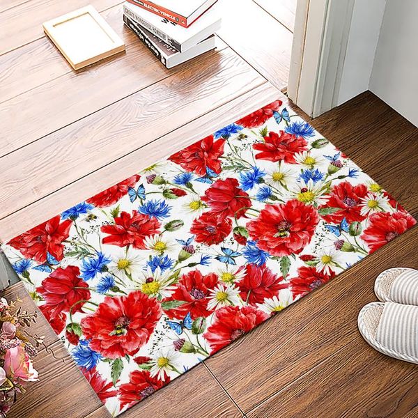 carpets red poppy daisy flower doormat bedroom kitchen floor mat bathroom anti-slip rug home for entrance door
carpets red poppy daisy flower doormat bedroom kitchen floor mat bathroom anti-slip rug home for entrance door