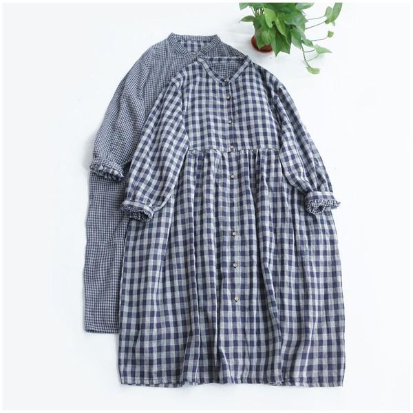 lamtrip double-layer cotton yarn a-line stand collar loose forest long-sleeved women's literary japanese quality dress pockets casual d, Black;gray
lamtrip double-layer cotton yarn a-line stand collar loose forest long-sleeved women's literary japanese quality dress pockets casual d, Black;gray