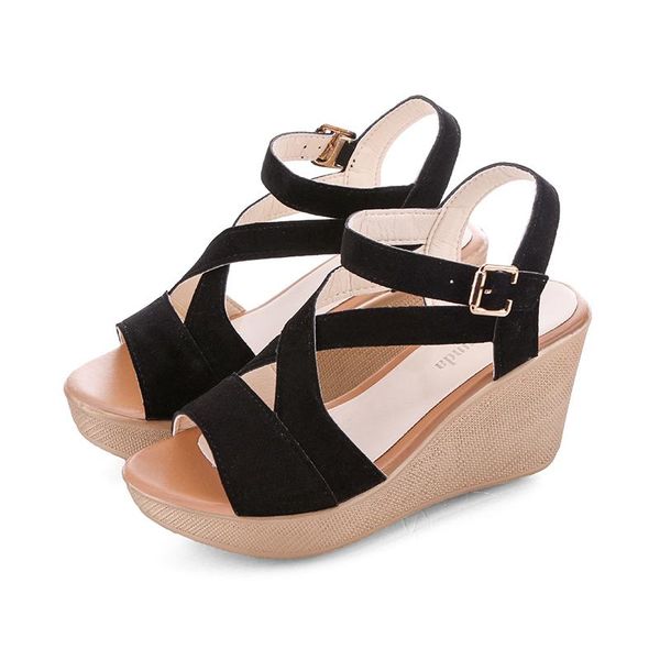 sandals women's platform high heel light-weight female shoes non-slip soft fashion wedges ladies heels rivet, Black
sandals women's platform high heel light-weight female shoes non-slip soft fashion wedges ladies heels rivet, Black