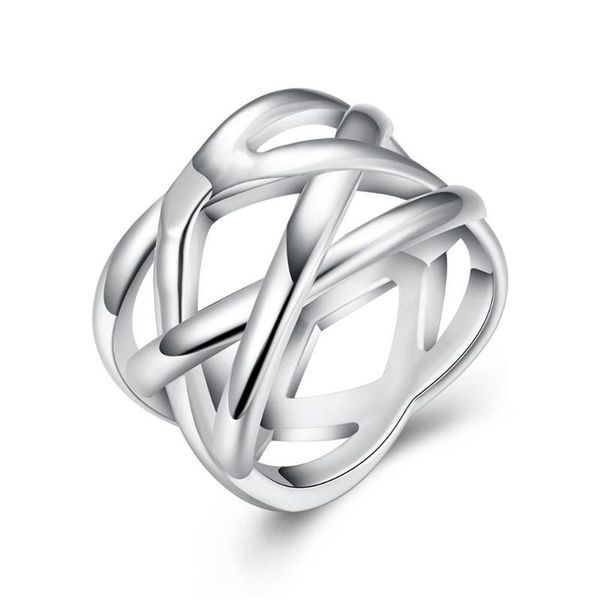 cluster rings the 925 sterling silver cross-interlaced ring is suitable for women's wedding engagement party fashion charm jewelry, Golden;silver
cluster rings the 925 sterling silver cross-interlaced ring is suitable for women's wedding engagement party fashion charm jewelry, Golden;silver