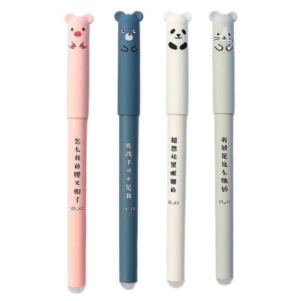 gel pens 4 pcs/lot cartoon animals erasable pen 0.35mm cute panda pig kawaii for school writing novelty stationery girls gifts
gel pens 4 pcs/lot cartoon animals erasable pen 0.35mm cute panda pig kawaii for school writing novelty stationery girls gifts