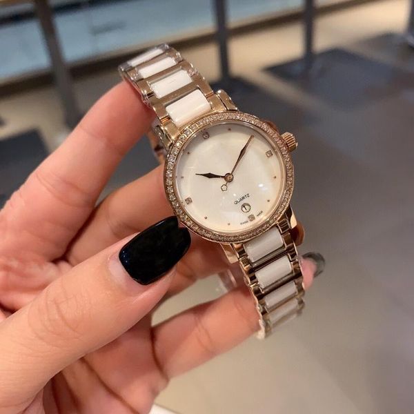 wristwatches classic brand geometric number calendar casual women crystal quartz watch ladies stainless steel ceramic clock 28mm, Slivery;brown
wristwatches classic brand geometric number calendar casual women crystal quartz watch ladies stainless steel ceramic clock 28mm, Slivery;brown
