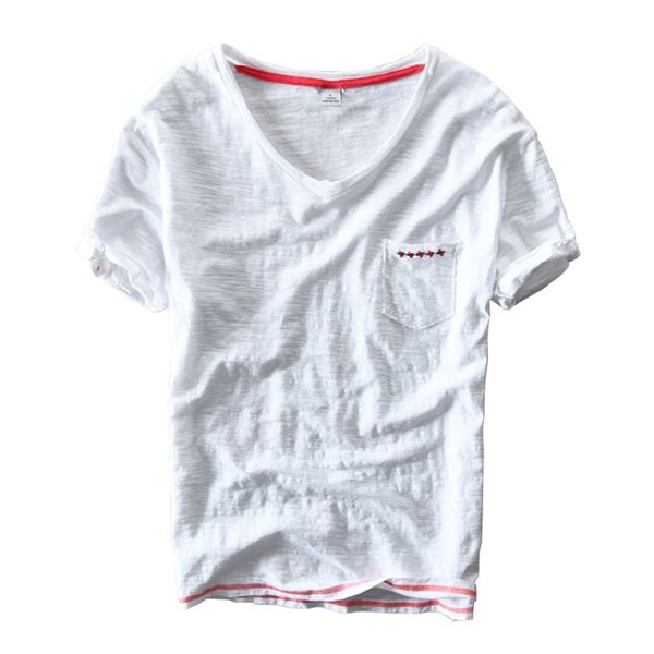 summer 95% cotton t-shirt men v-neck solid color casual t shirt basic tees plus size short sleeve y2510 210721, White;black
summer 95% cotton t-shirt men v-neck solid color casual t shirt basic tees plus size short sleeve y2510 210721, White;black